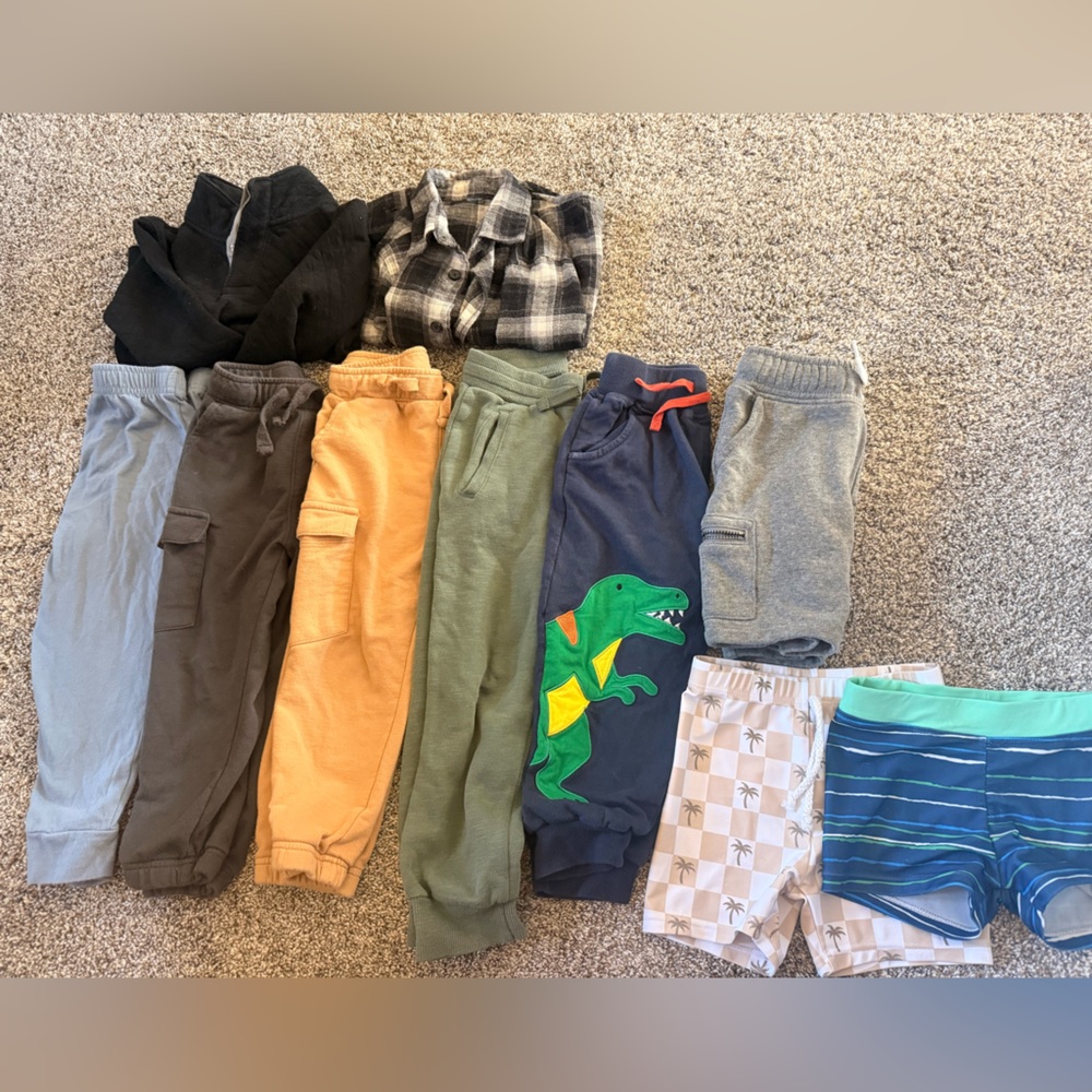 💙 Boy 10 item 3T Bundle Cat & Jack + Dinosaur Print + Joggers + swim + flannels